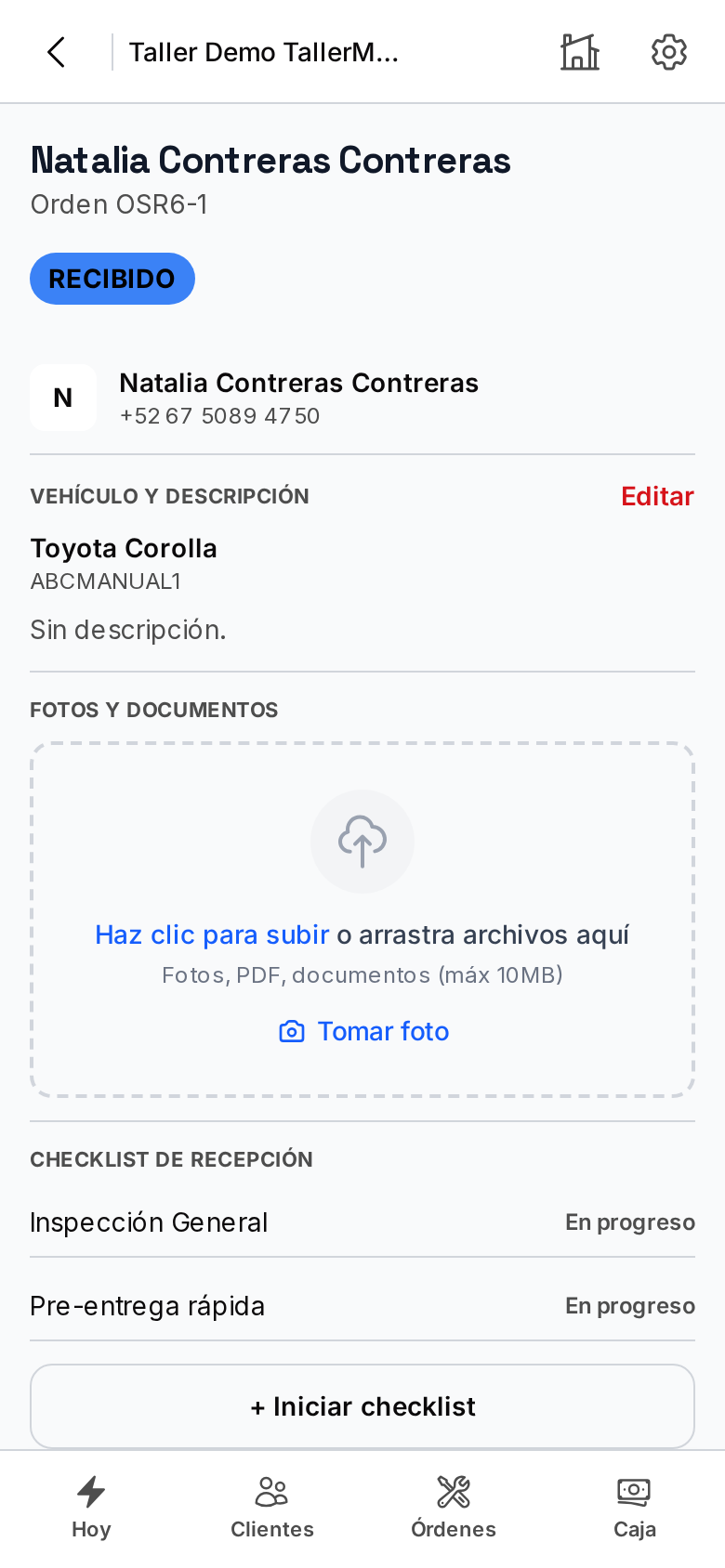 Enseñar con fotos por qué la reparación hace falta
